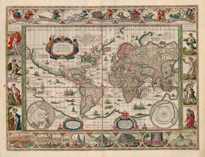Mapa de la colección de mapas de la Biblioteca Nacional. El mapa fue publicado en (1635) y muestra el mapa del mundo de Unbekannt Unbekannt